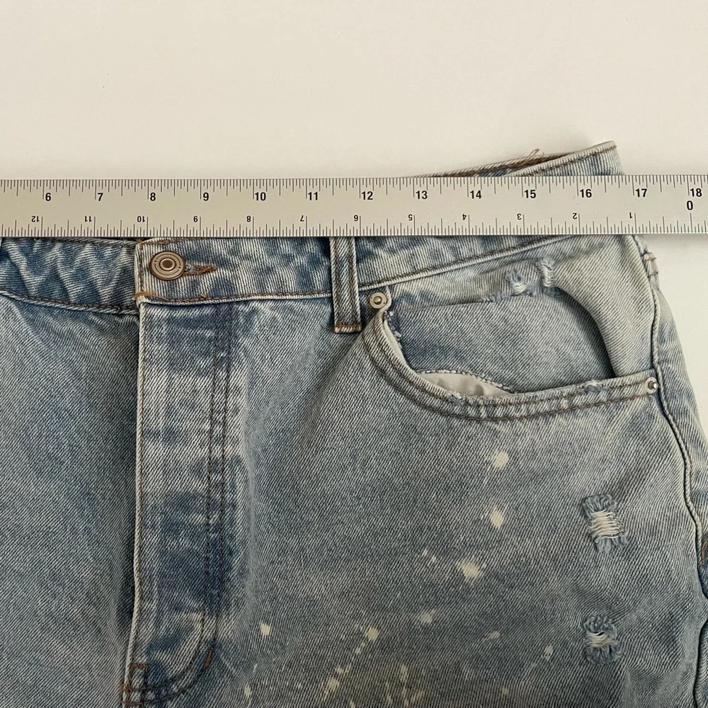 No Boundaries Jeans Denim Pants sz Juniors 17 distressed high waisted button fly - Picture 7 of 10
